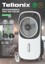 کولر ابی و پنکه شارژی تلیونیکس مدل TAC3402